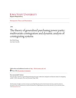 The theory of generalized purchasing power parity