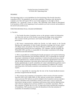 FEC Operating Code 2016-2017