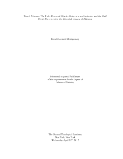 Montgomery Thesis on Bishop Carpenter