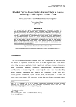 Situated Techno-Cools: factors that contribute to