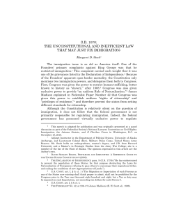 sb 1070: the unconstitutional and inefficient law