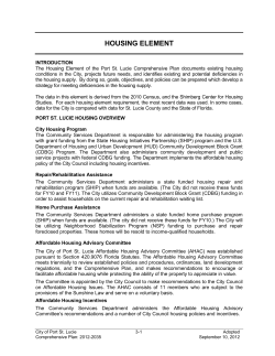 Housing Element | City of Port St. Lucie Comprehensive Plan