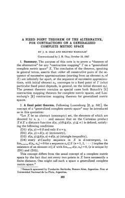 A FIXED POINT THEOREM OF THE ALTERNATIVE