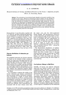 Gas hydrate accumulation in deep-water marine