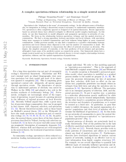 A complex speciation-richness relationship in a simple neutral model