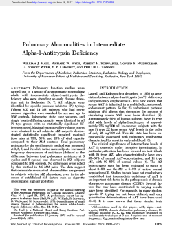 Alpha-l-Antitrypsin Deficiency