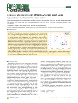 Incidental Oligotrophication of North American Great Lakes