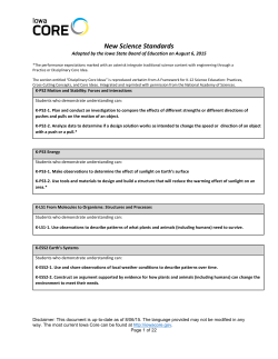New Science Standards