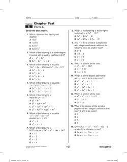 Chapter Test 6
