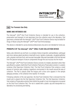 Intercept&reg; i2he&trade; Oral Fluid Collection Device PI