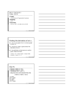 Finding the derivative of sin x