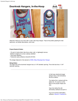 Doorknob Hangers In the hoop