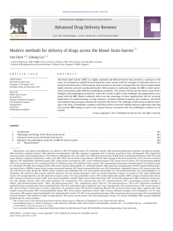 Modern methods for delivery of drugs across the blood&ndash;brain barrier