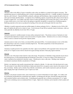 AP Environmental Science &ndash; Water Quality Testing