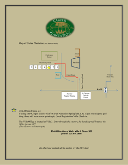 Map of Carter Plantation (not drawn to scale) 3 2 1 2 2 2 4 2 5 2 6 2 7 2