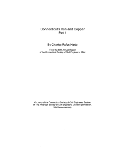 Connecticut`s Iron and Copper - Yale Peabody Museum of Natural