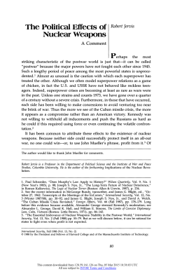 The Political Effects of Nuclear Weapons