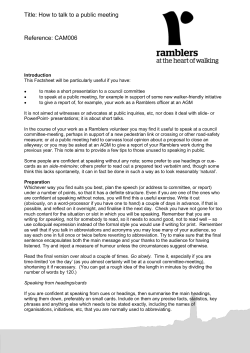 Guidance of giving a public talk