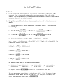Key for Week 3 Worksheet