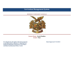 Curriculum Management System - Monroe Township School District