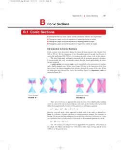 B.1 Conic Sections