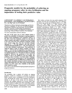 Prognostic models for the probability of achieving an ongoing