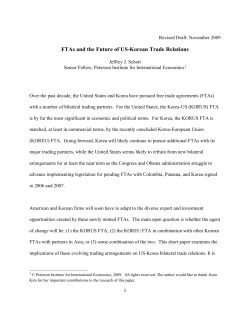Paper: FTAs and the Future of US