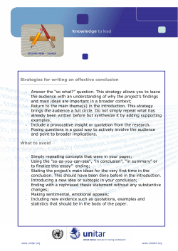 Strategies for writing an effective conclusion