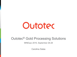 Outotec&reg; Gold Processing Solutions
