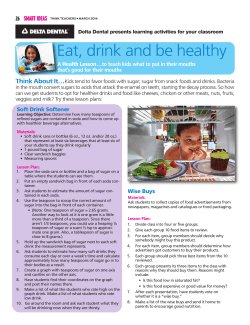 Eat, drink and be healthy