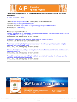 Latent heat of vaporization of nanofluids