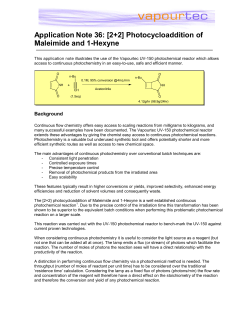 Application Note 36: [2+2] Photocycloaddition of Maleimide and 1