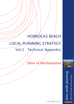 Technical Appendix - Shire of Northampton