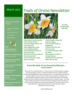 Trails of Orono Newsletter