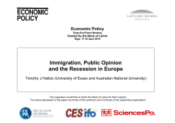 Immigration, Public Opinion and the Recession in Europe