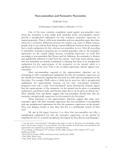 Non-naturalism and Normative Necessities
