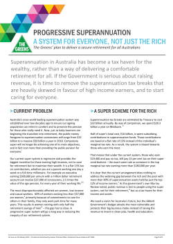 progressive superannuation a system for everyone