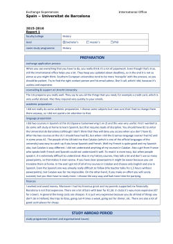 PREPARATION STUDY ABROAD PERIOD