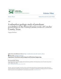 A subsurface geologic study of petroleum