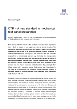 OTR &ndash; A new standard in mechanical root