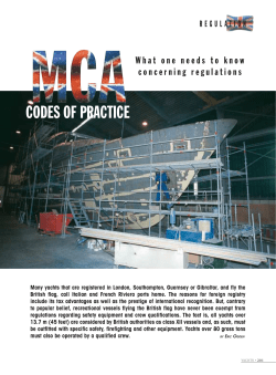 MCA Codes of Practice - Eric Ogden Marine Surveyor
