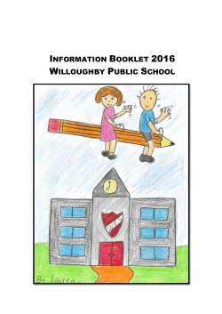 Information Book 2016 - Willoughby Public School