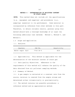 EPA Method 4 - Molecular Weight