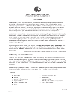 Concussion Information/School Policy