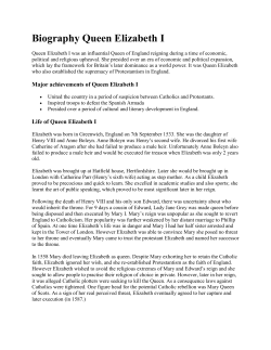 Biography Queen Elizabeth I