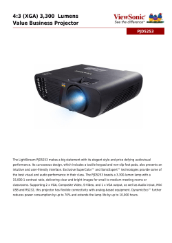 4:3 (XGA) 3300 Lumens Value Business Projector