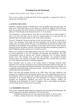 Preaching from the Pentateuch