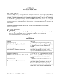 article 8 nonconformity