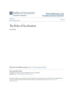 The Roles of Acceleration