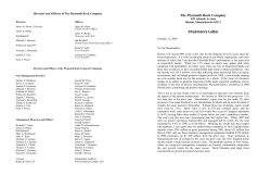 Chairman`s Letter 2008 - Plymouth Rock Assurance